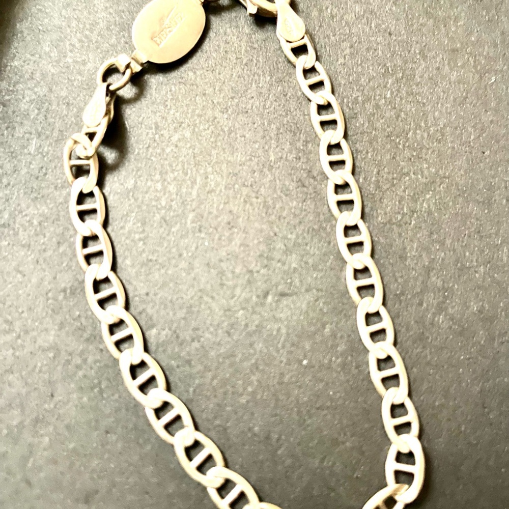 Sterling Silver chain bracelet. 925 Italian silver.